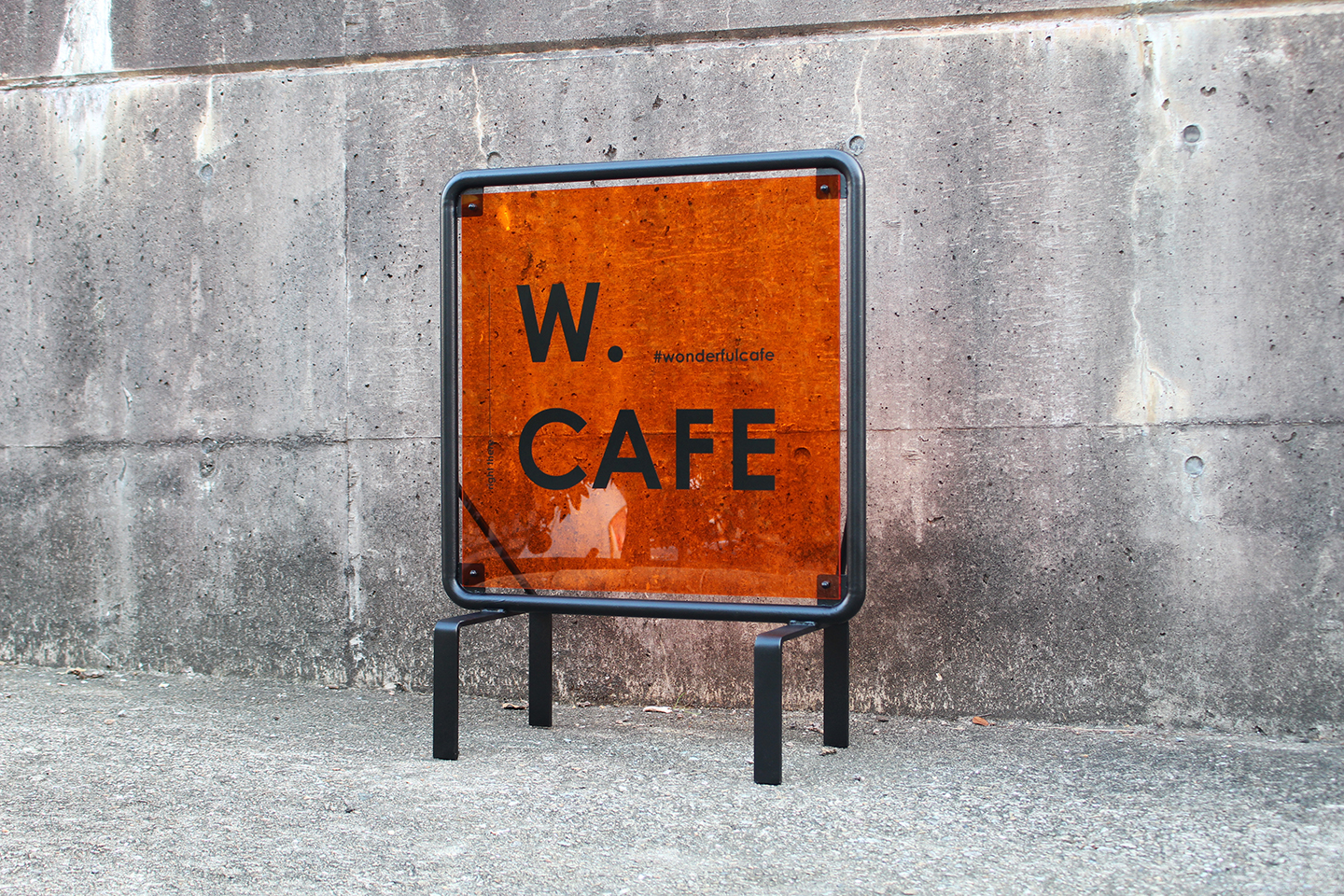 置き看板　wonderfulcafe  カフェ看板　カフェサイン